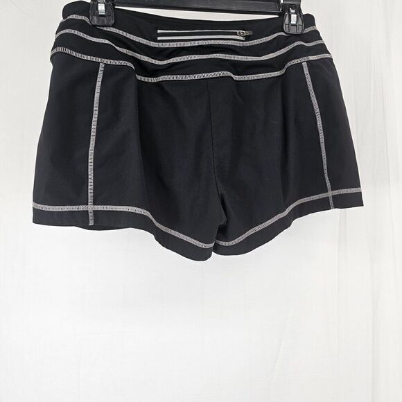 Athleta Stability Running Shorts Swim Key Pocket Athletic Black Womens Size S - Picture 3 of 5